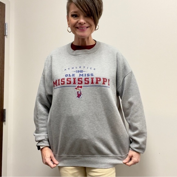 Vintage Lee Sport Ole Miss Rebels Mississippi Crewneck Sweatshirt - Picture 2 of 12